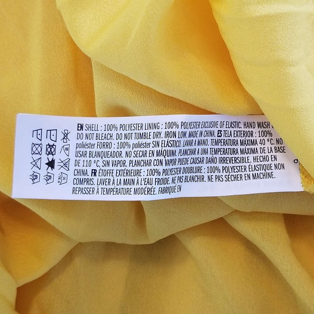 NWT Endless Rose Yellow Pleated One Shoulder Dress XS - Picture 7 of 8